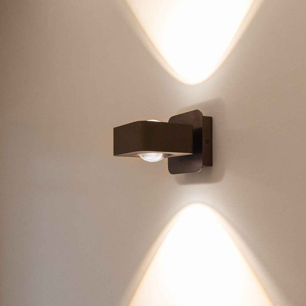 Wandlamp - Myron geborsteld brons