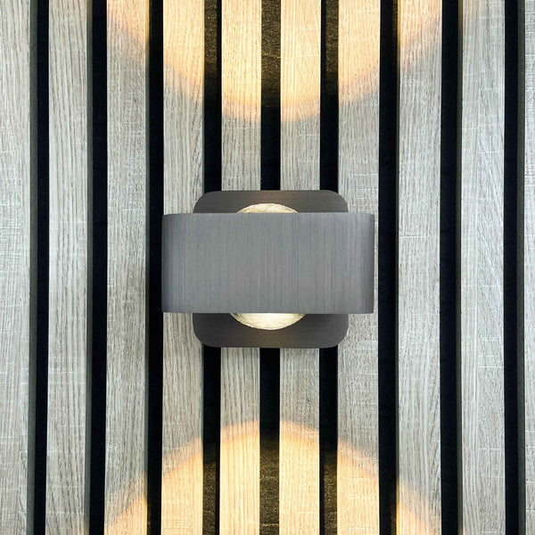Wandlamp - Myron geborsteld brons