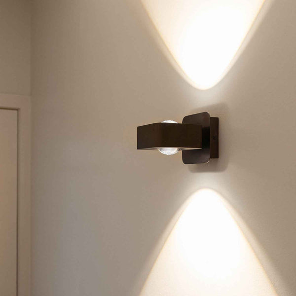 Wandlamp - Myron geborsteld brons