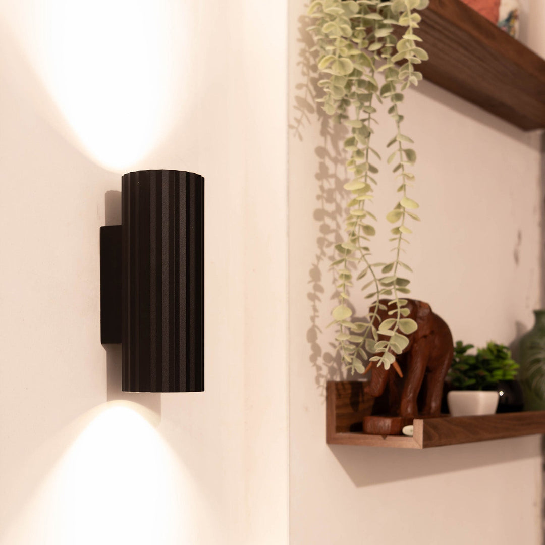 Wandlamp - Ribble rond zwart