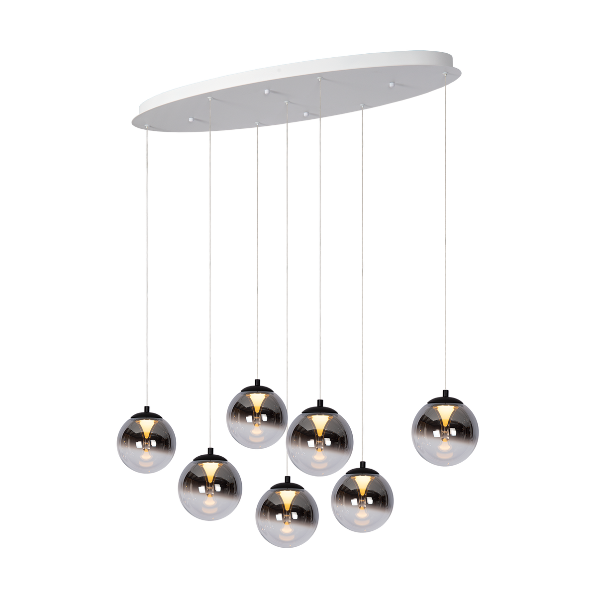Hanglamp - Monza 7 ovaal wit