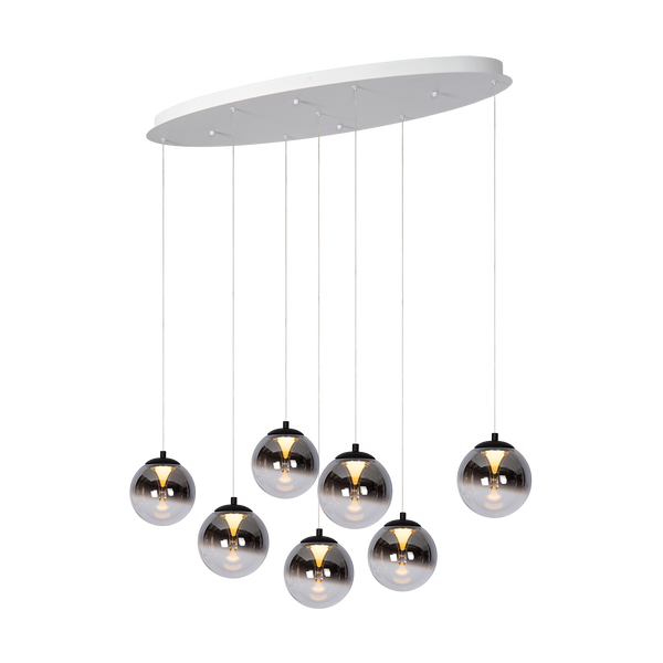 Hanglamp - Monza 7 ovaal wit