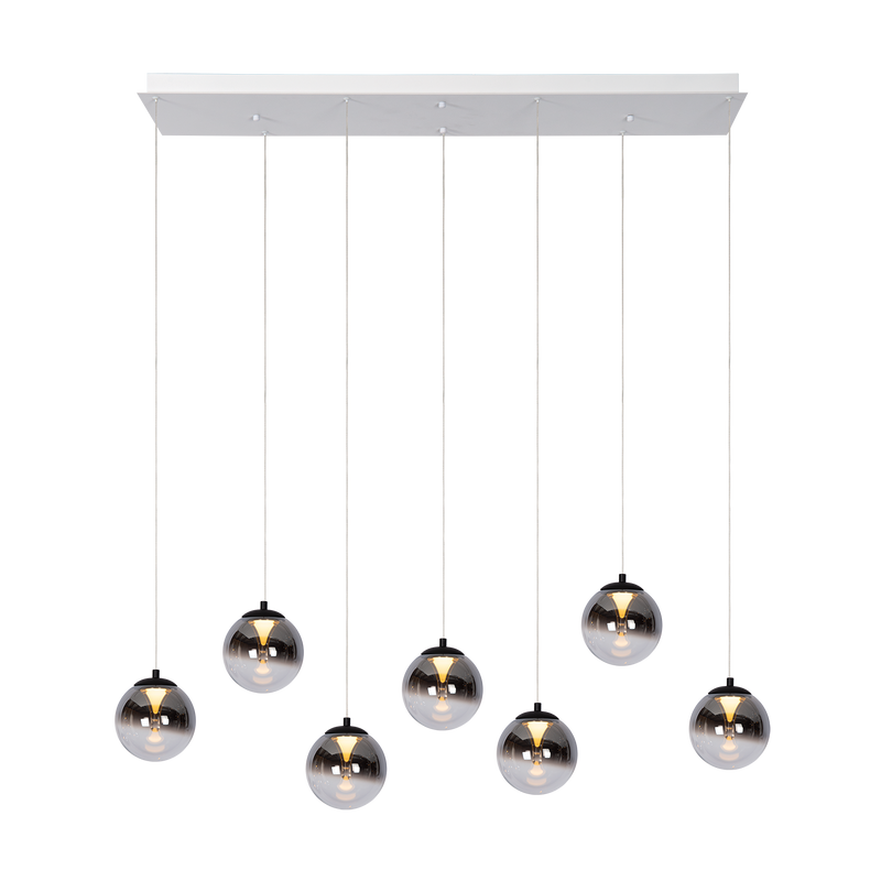 Hanglamp - Monza 7 rechthoek wit