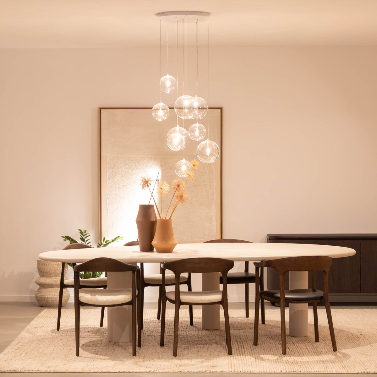 Hanglamp - Camau 9 wit