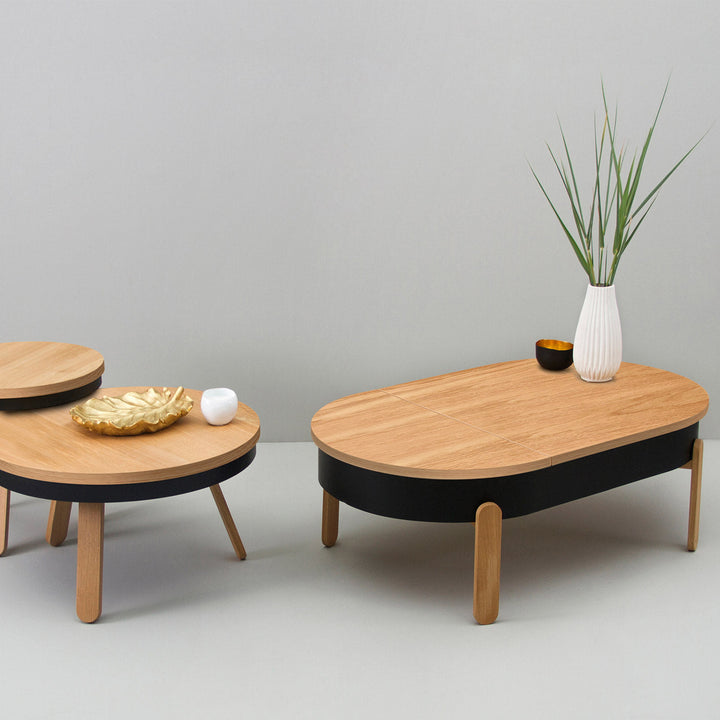 Salontafel - Batea L Eiken & zwart