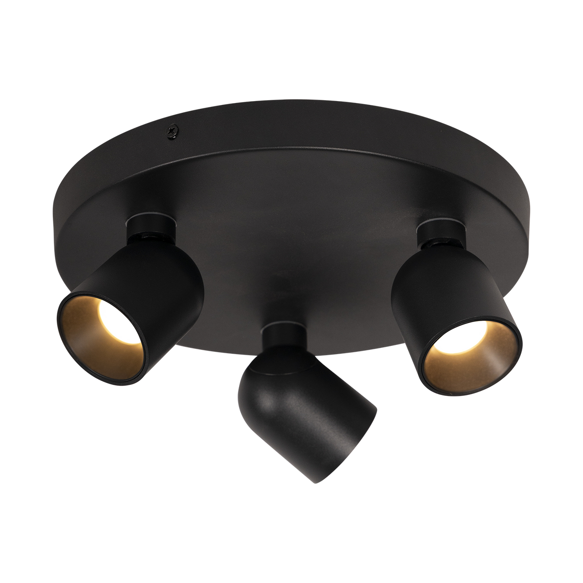 Opbouwspot - Nox 3 rond zwart