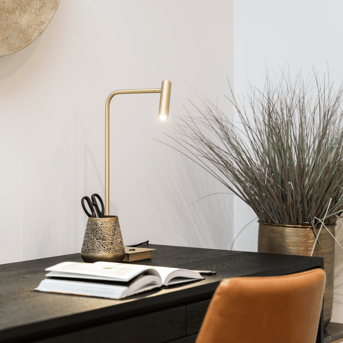 Tafellamp - Pomery antique brass